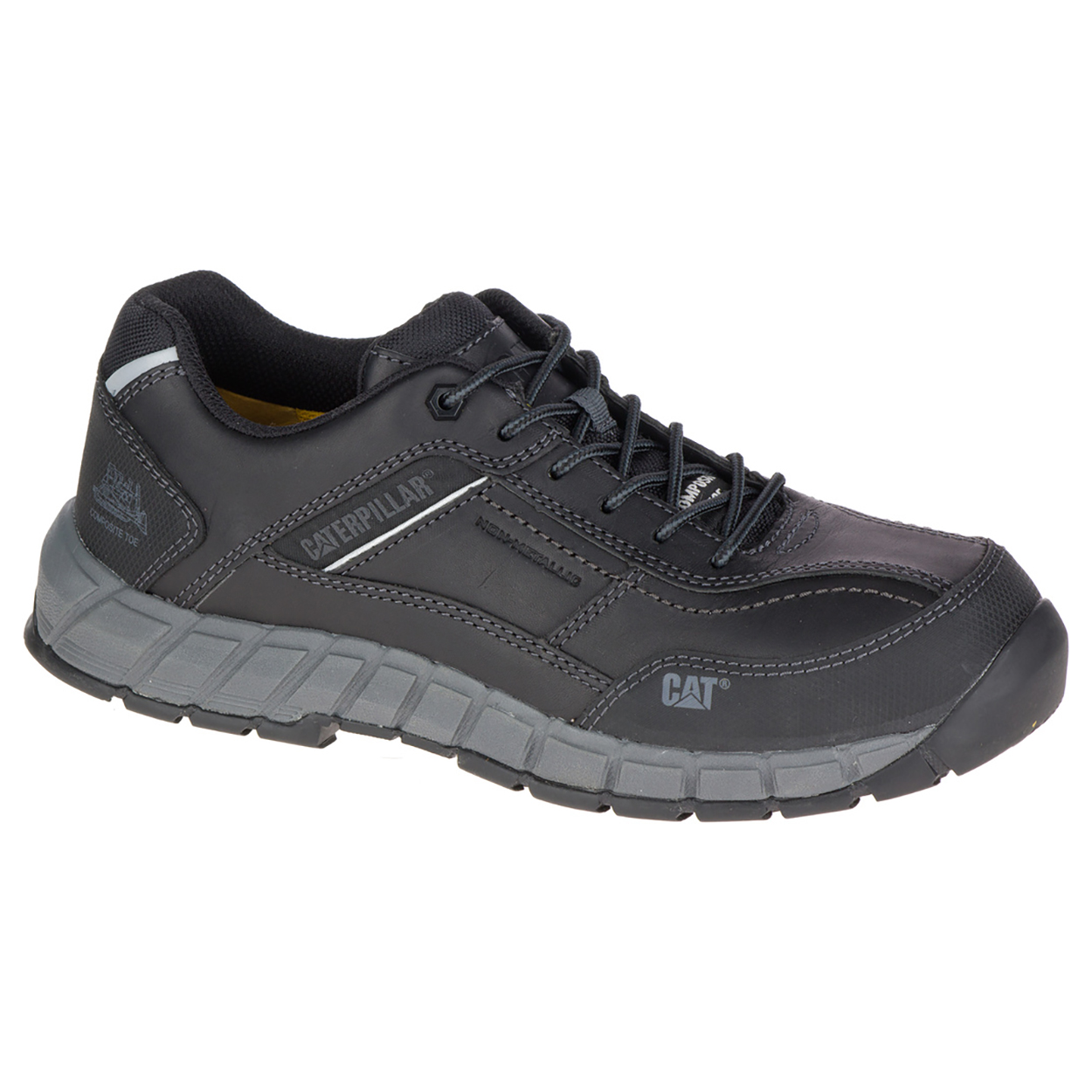 Caterpillar Streamline Leather Ct S1 P Hro Sra Sa - Mens Safety Shoes - Black - NZ (085TGXZLP)